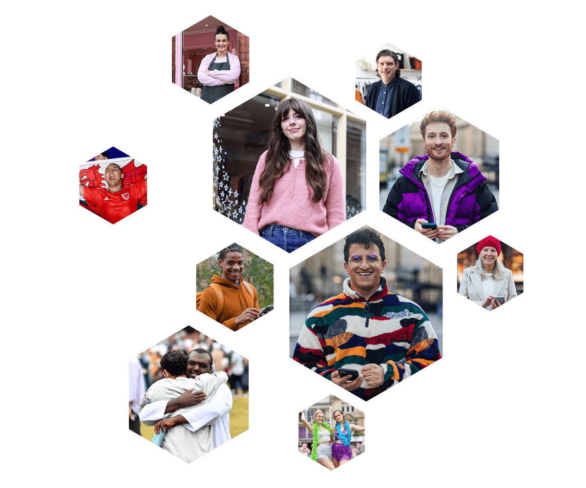 People interacting in a community setting