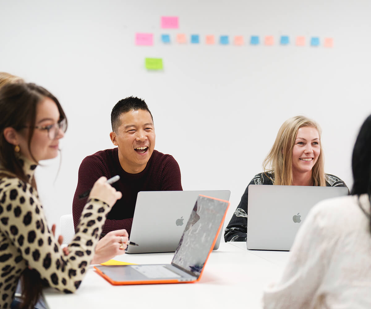 Company meeting team discussion with diverse participants
